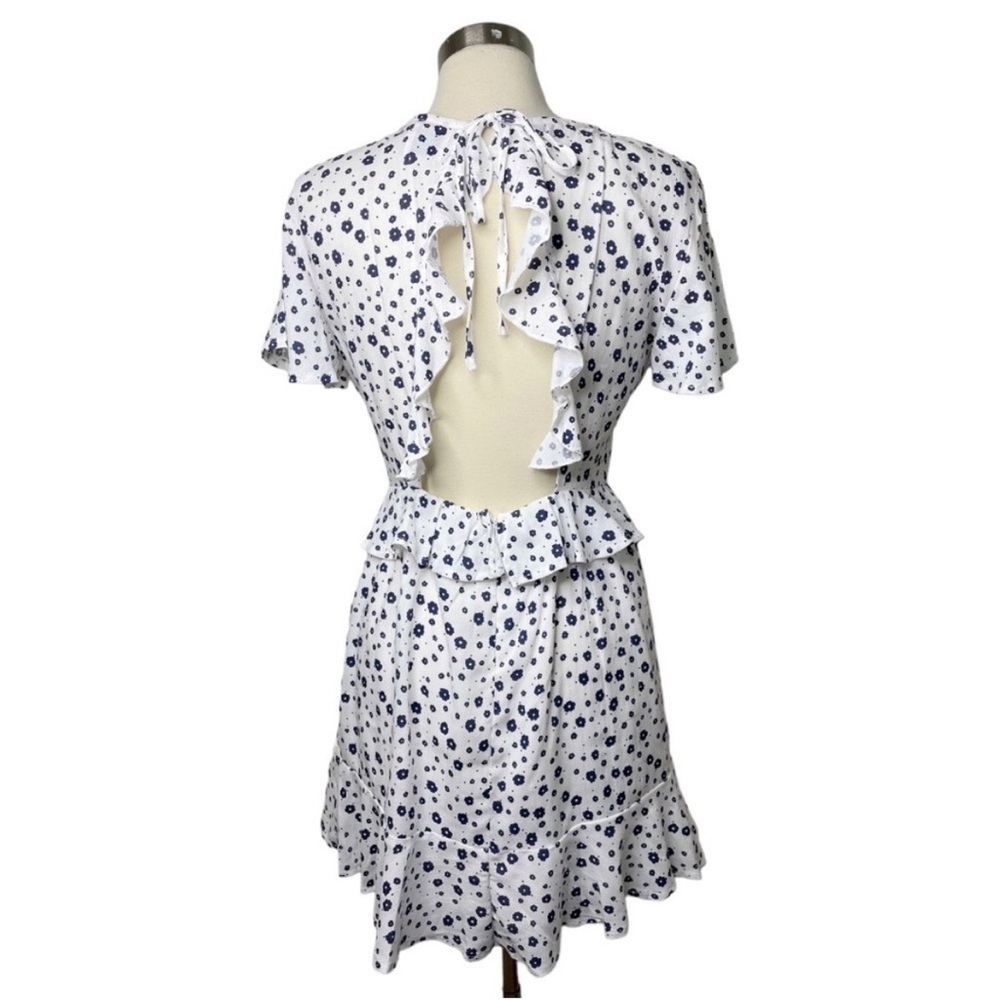 PRINCESS POLLY Nate Floral Ruffle Mini Dress size 10 - Picture 8 of 9